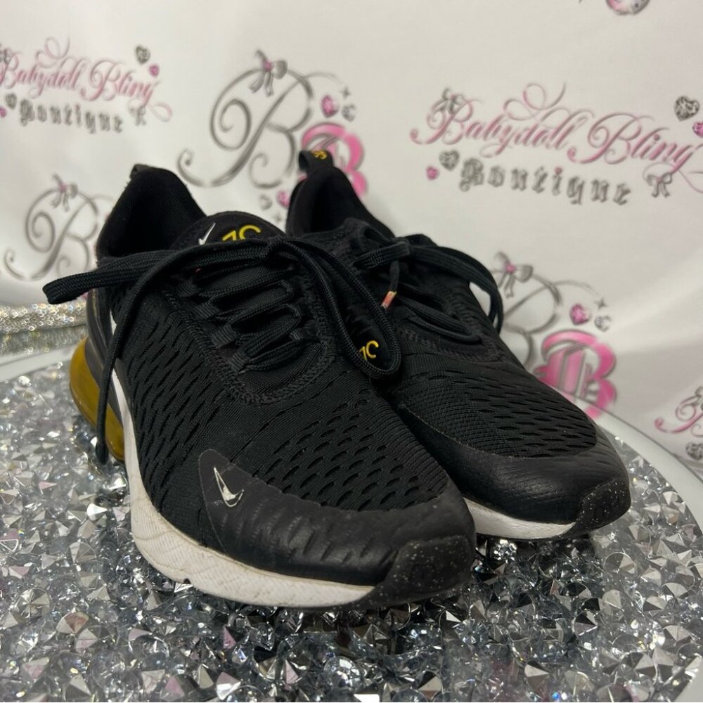NIKE AIR MAX 270 ESS "COSMIC CLAY" (GS) (DQ0968 001) TRAINERS black orange 🍊 - Picture 9 of 12